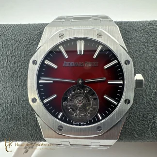 Audemars Piguet Royal Oak 26730ST Smoked Burgundy Tourbillon Dial 41mm super clone watch front view