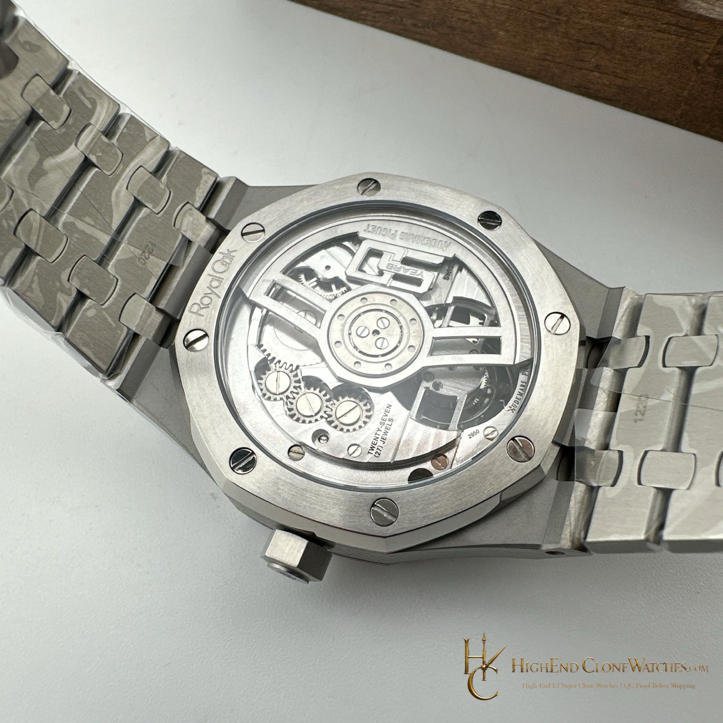 Audemars Piguet Royal Oak 26730ST Smoked Burgundy Tourbillon Dial 41mm super clone watch angled view