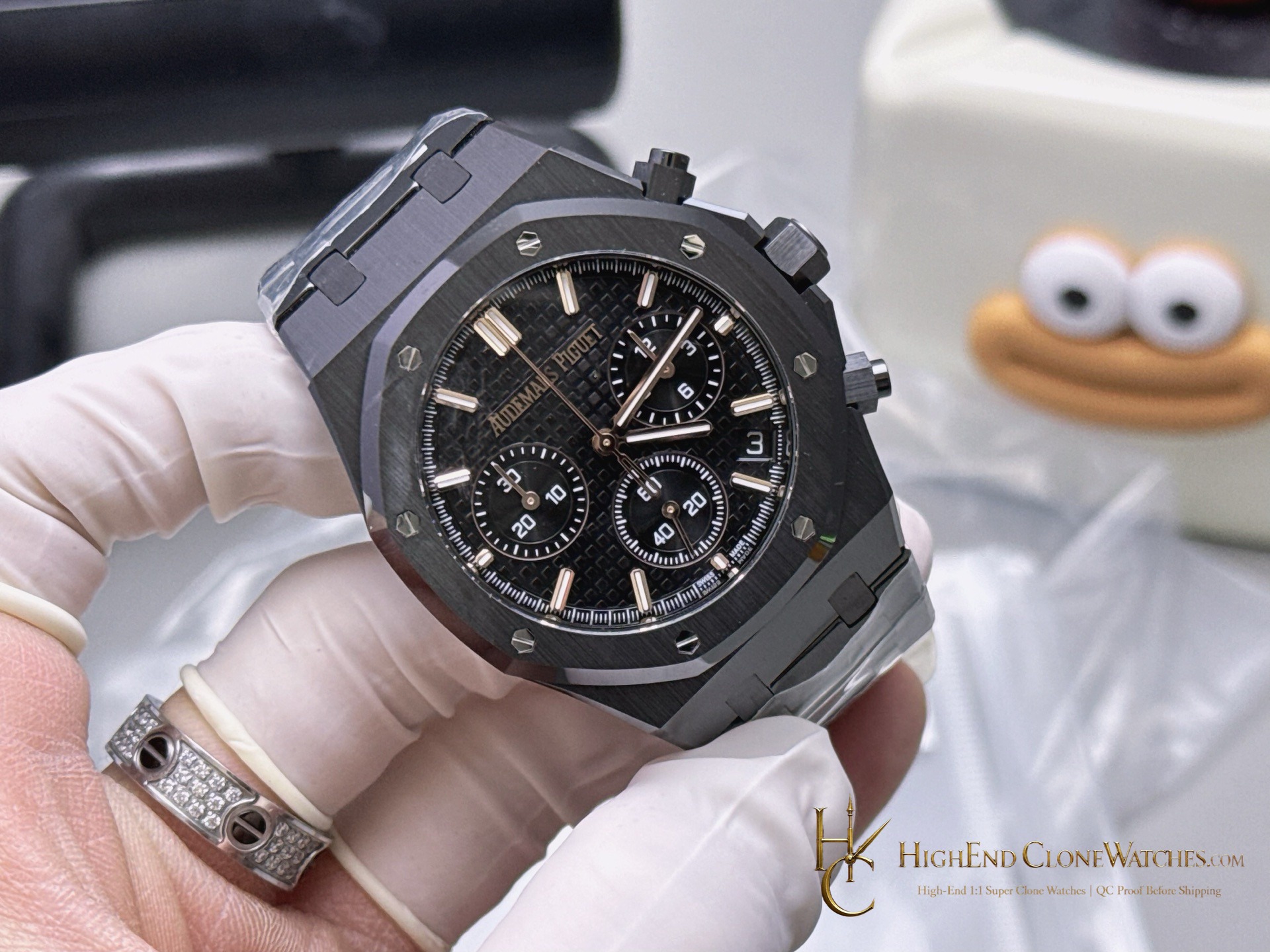 Audemars Piguet Royal Oak All Black Dial 26240 Selfwinding Chronograph super clone watch dial detail