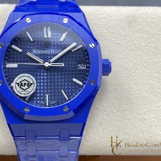 Audemars Piguet Royal Oak Blue Ceramic 15500 Blue dial super clone watch front view