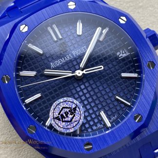Audemars Piguet Royal Oak Blue Ceramic 15500 Blue dial super clone watch dial detail