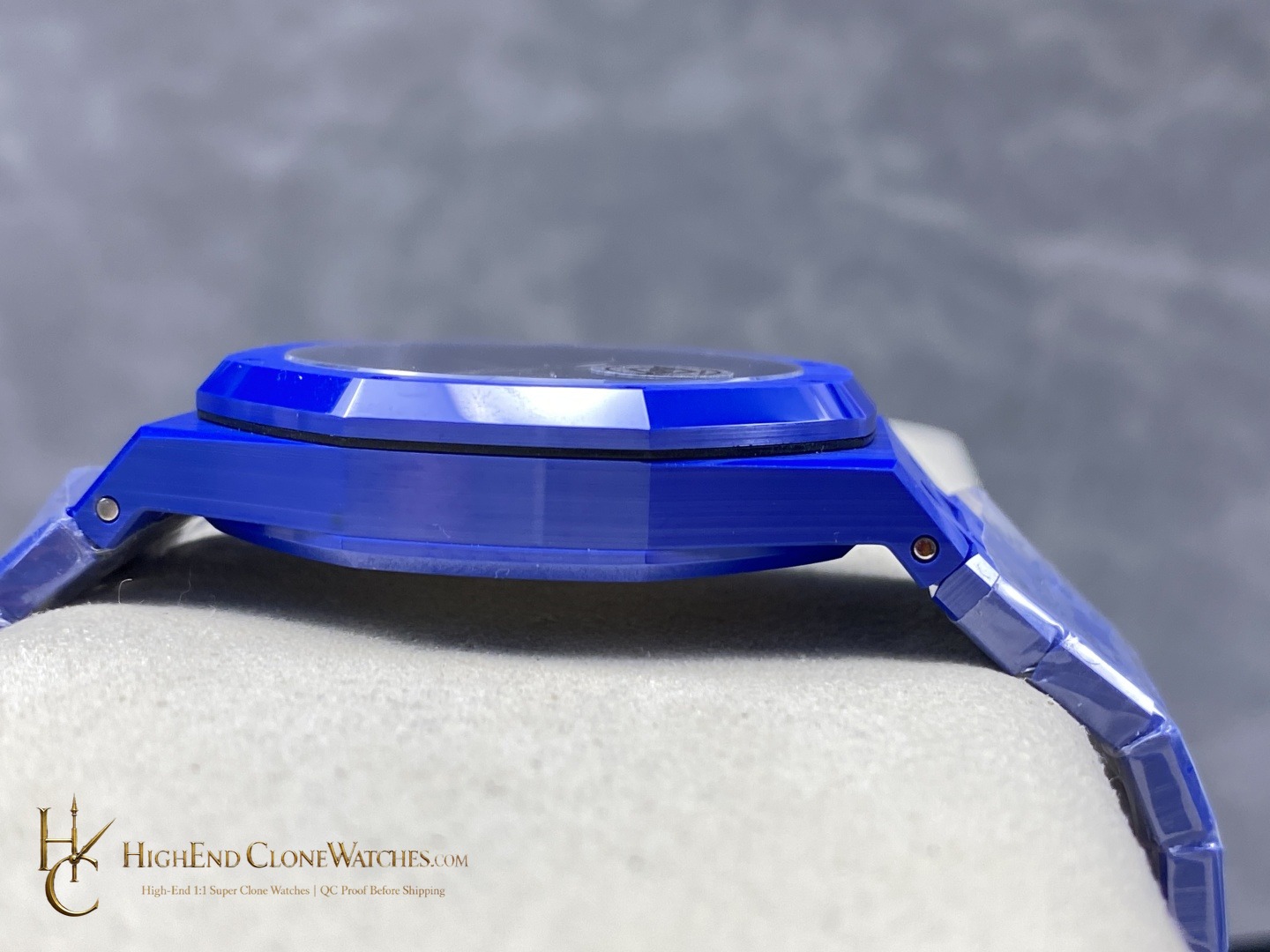 Audemars Piguet Royal Oak Blue Ceramic 15500 Blue dial super clone watch bracelet or strap fit