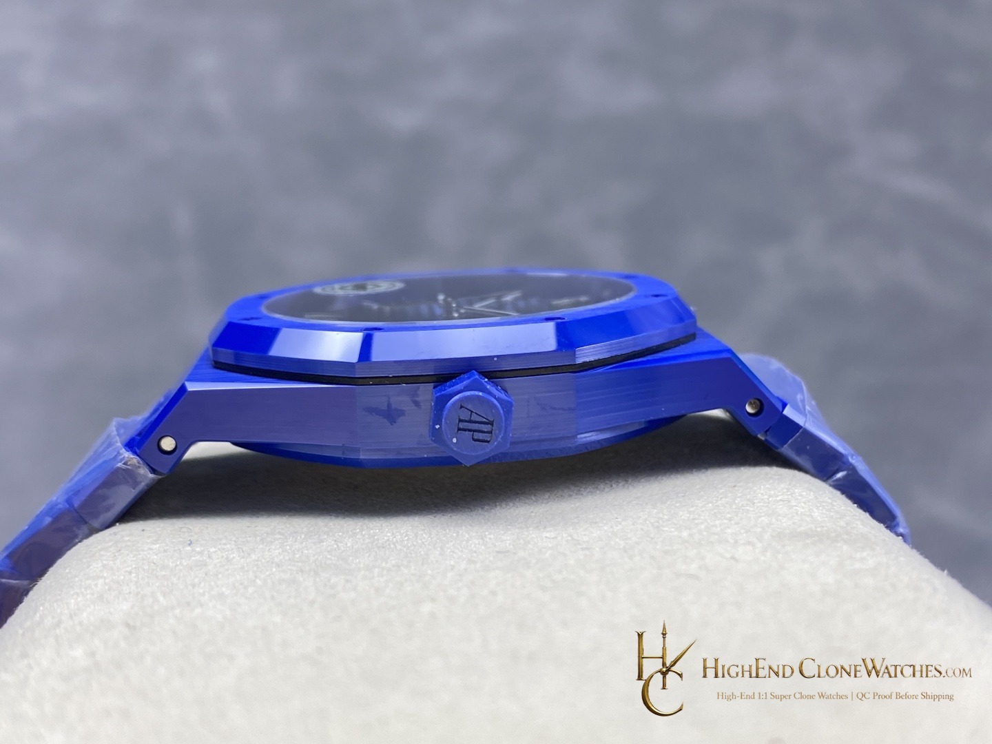 Audemars Piguet Royal Oak Blue Ceramic 15500 Blue dial super clone watch clasp detail