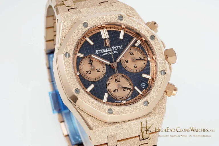 Audemars Piguet Royal Oak Blue Dial 26239OR Selfwinding Chronograph super clone watch dial detail