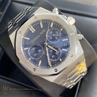 Audemars Piguet Royal Oak Blue Dial 26240 Selfwinding Chronograph super clone watch dial detail