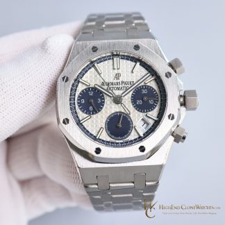 Audemars Piguet Royal Oak Chronograph 26315ST.OO.1256ST.01 Silver&Blue Dial 38mm super clone watch front view