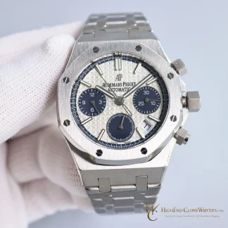 Audemars Piguet Royal Oak Chronograph 26315ST.OO.1256ST.01 Silver&Blue Dial 38mm super clone watch front view