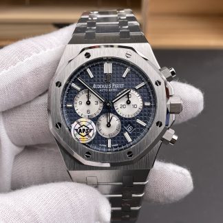 Audemars Piguet Royal Oak Chronograph 26331ST.OO.1220ST.01 Blue & Silver Dial 41mm super clone watch front view