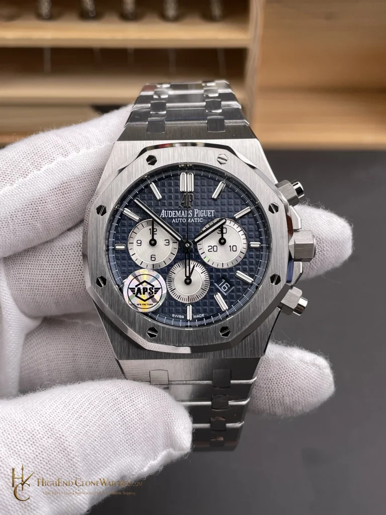 Audemars Piguet Royal Oak Chronograph 26331ST.OO.1220ST.01 Blue & Silver Dial 41mm super clone watch front view