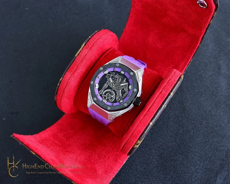 Audemars Piguet Royal Oak Concept Black Panther Flying Tourbillon 26620IO 42mm super clone watch dial detail