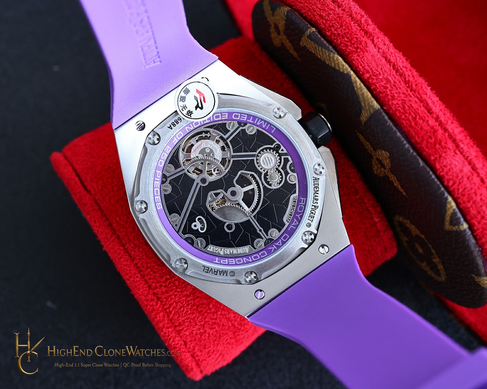 Audemars Piguet Royal Oak Concept Black Panther Flying Tourbillon 26620IO 42mm super clone watch wrist shot