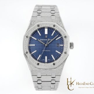 Audemars Piguet Royal Oak Frost 15400 Blue Dial super clone watch front view
