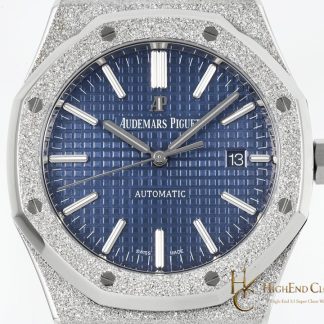 Audemars Piguet Royal Oak Frost 15400 Blue Dial super clone watch dial detail