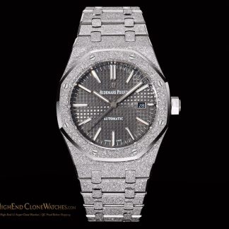 Audemars Piguet Royal Oak Frost 15400 Grey Dial super clone watch front view