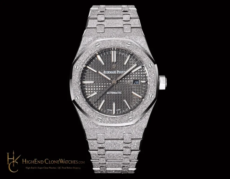 Audemars Piguet Royal Oak Frost 15400 Grey Dial super clone watch front view