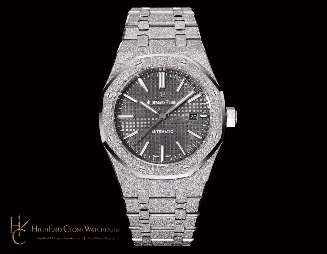 Audemars Piguet Royal Oak Frost 15400 Grey Dial super clone watch front view