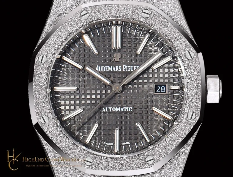 Audemars Piguet Royal Oak Frost 15400 Grey Dial super clone watch dial detail