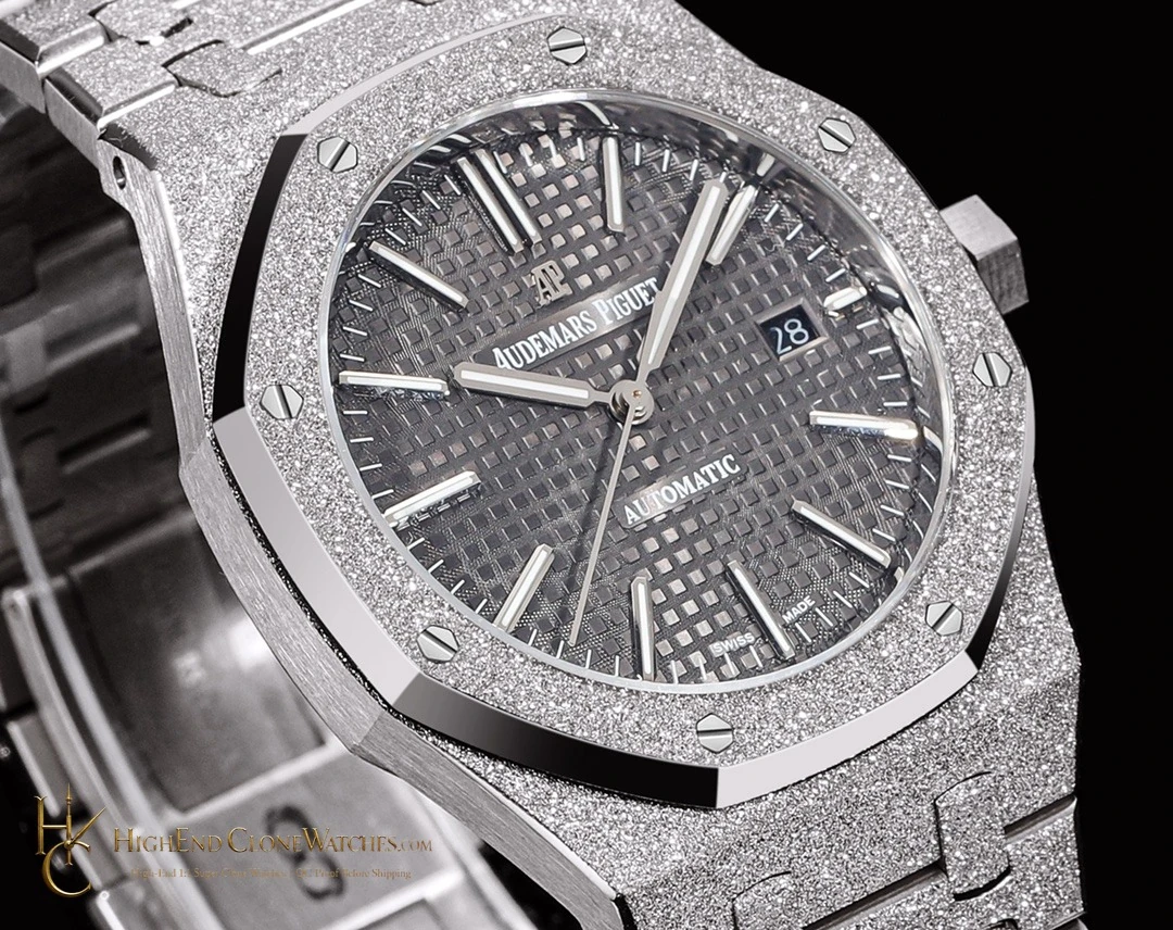 Audemars Piguet Royal Oak Frost 15400 Grey Dial super clone watch bracelet or strap fit