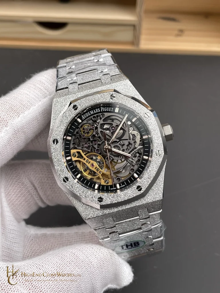 Audemars Piguet Royal Oak Frost 15407 Skeleton Dial super clone watch dial detail