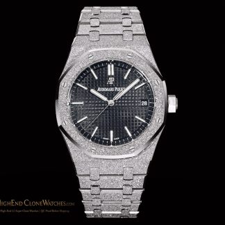 Audemars Piguet Royal Oak Frost 15500 Black Dial super clone watch front view