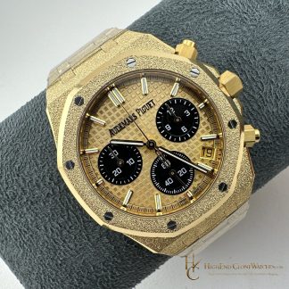 Audemars Piguet Royal Oak Gold Dial 26240BA Selfwinding Chronograph super clone watch dial detail