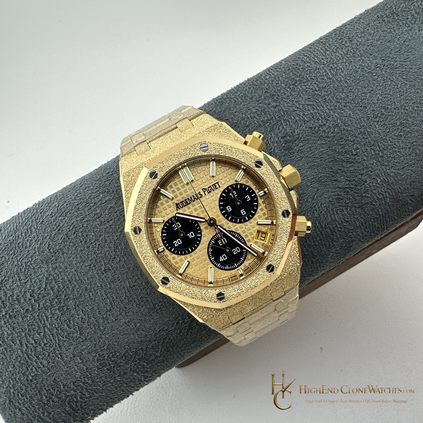 Audemars Piguet Royal Oak Gold Dial 26240BA Selfwinding Chronograph super clone watch side case profile