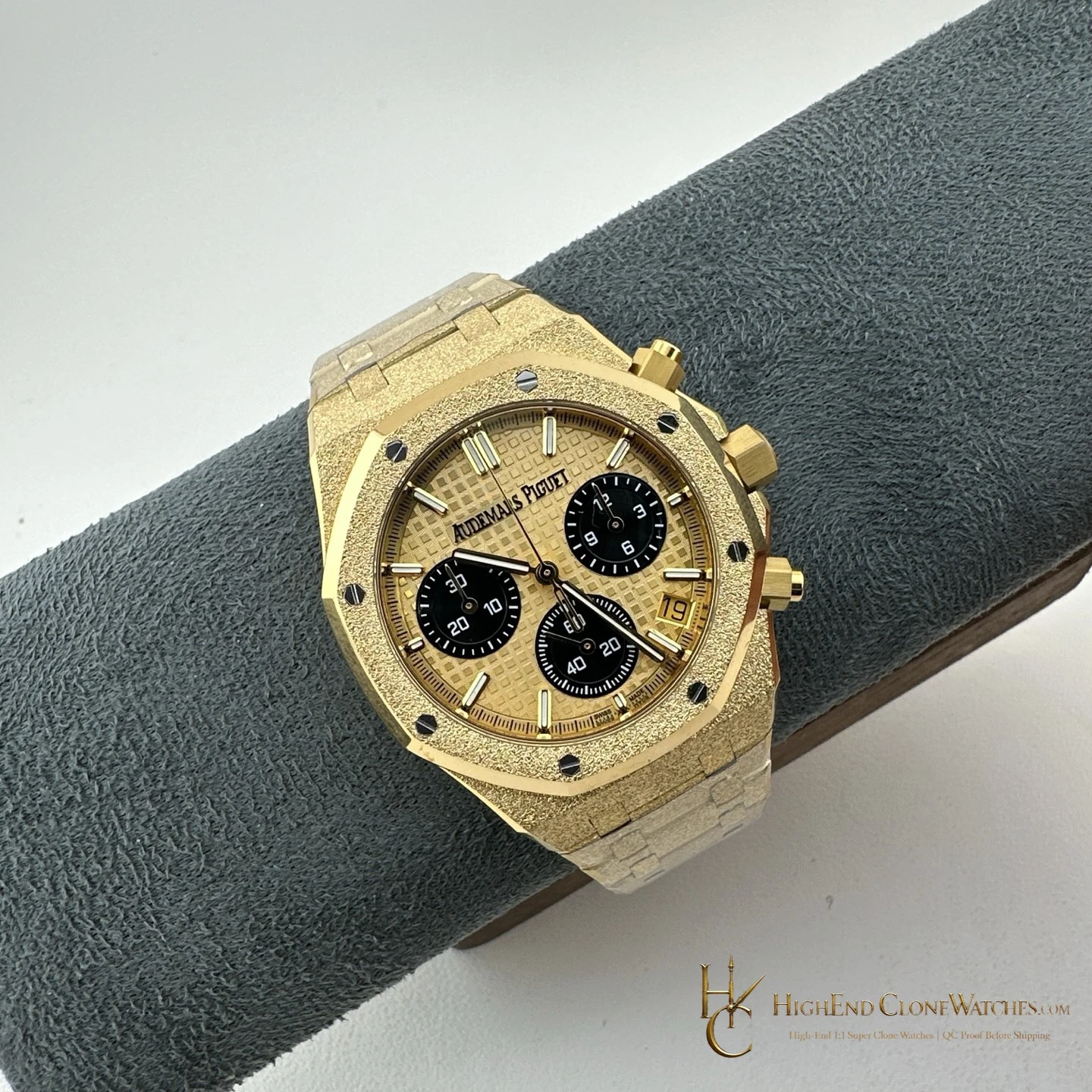 Audemars Piguet Royal Oak Gold Dial 26240BA Selfwinding Chronograph super clone watch side case profile