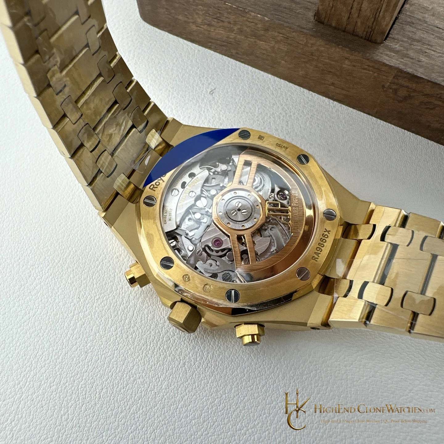 Audemars Piguet Royal Oak Gold Dial 26240BA Selfwinding Chronograph super clone watch wrist shot