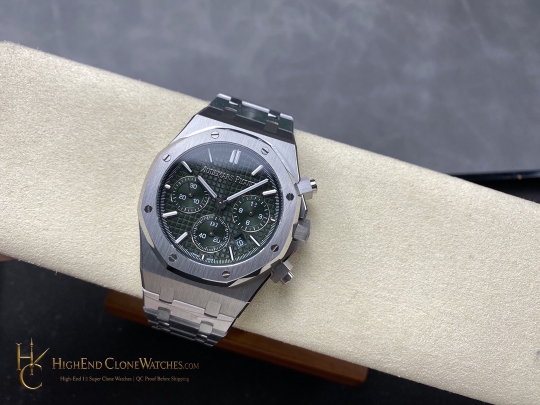 Audemars Piguet Royal Oak Green Dial 26240 Selfwinding Chronograph super clone watch bracelet or strap fit