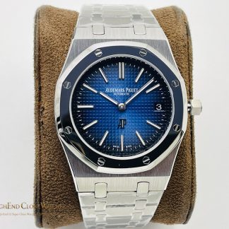 Audemars Piguet Royal Oak Jumbo 15202IP Blue Dial super clone watch front view