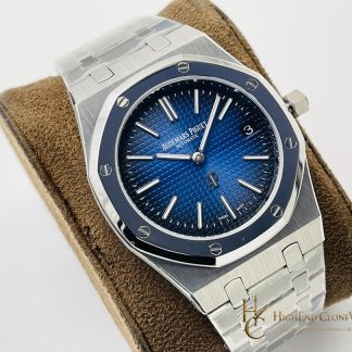 Audemars Piguet Royal Oak Jumbo 15202IP Blue Dial super clone watch dial detail