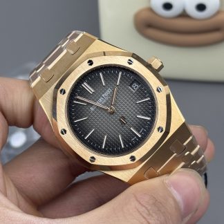 Audemars Piguet Royal OakJumbo Extra-Thin 50th Anniversary 16202 Smoked Grey Dial 39mm super clone watch dial detail
