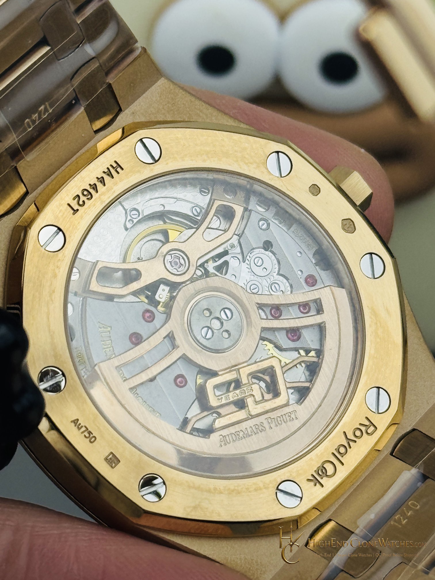 Audemars Piguet Royal OakJumbo Extra-Thin 50th Anniversary 16202 Smoked Grey Dial 39mm super clone watch side case profile