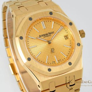 Audemars Piguet Royal Oak Jumbo Extra-Thin Gold Dial 15202BA 39mm super clone watch dial detail