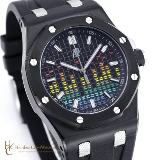 Audemars Piguet Royal Oak Offshore 15600 44mm Black Music Dial super clone watch dial detail