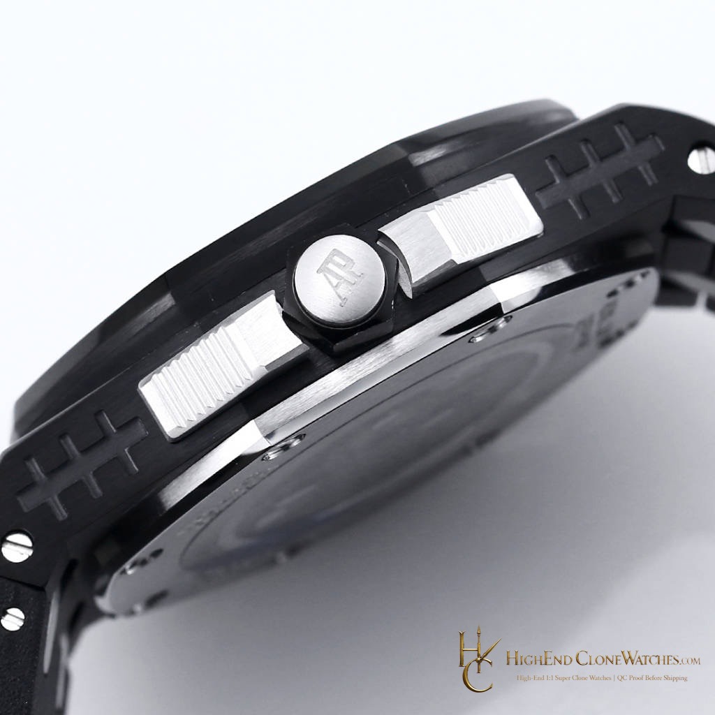 Audemars Piguet Royal Oak Offshore 15600 44mm Black Music Dial super clone watch clasp detail