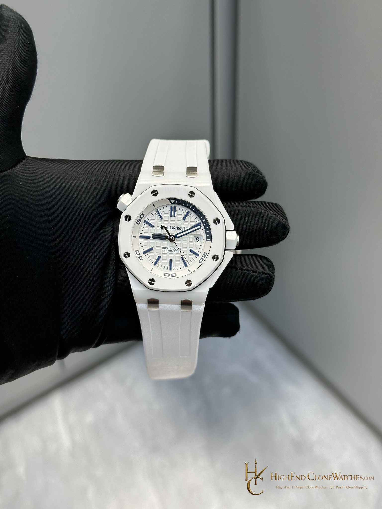 Audemars Piguet Royal Oak Offshore 15707 White Dial super clone watch front view