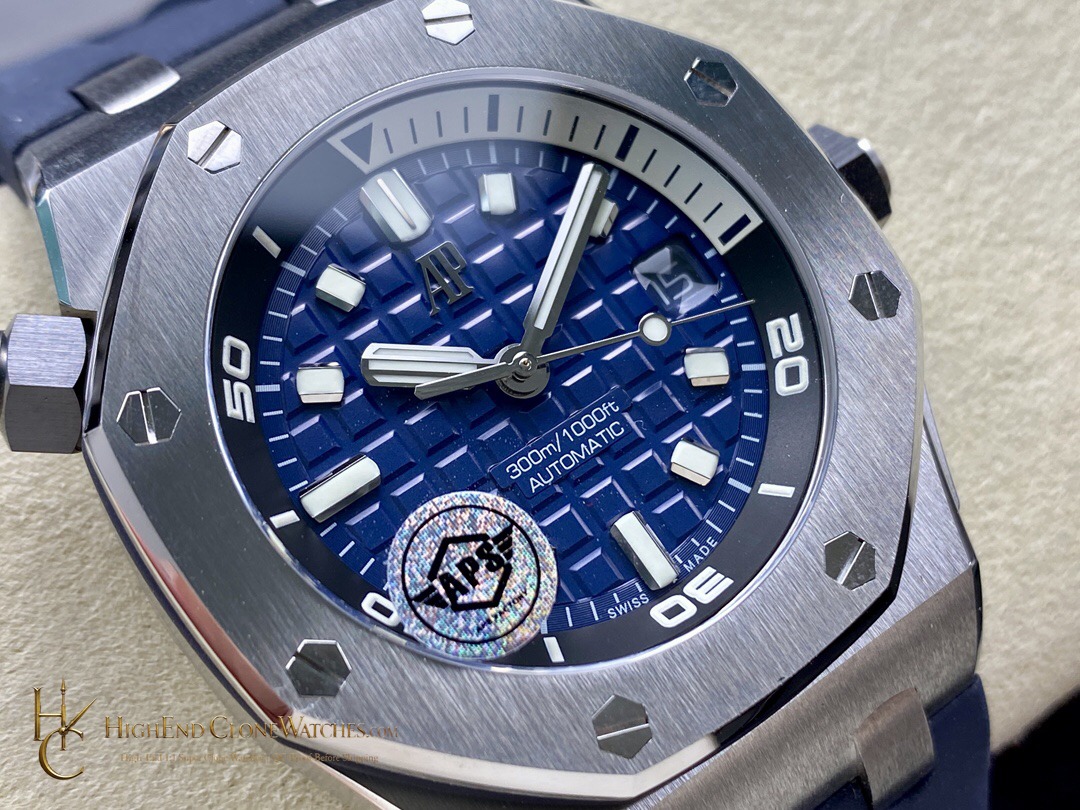 Audemars Piguet Royal Oak Offshore 15720 Blue Dial super clone watch dial detail