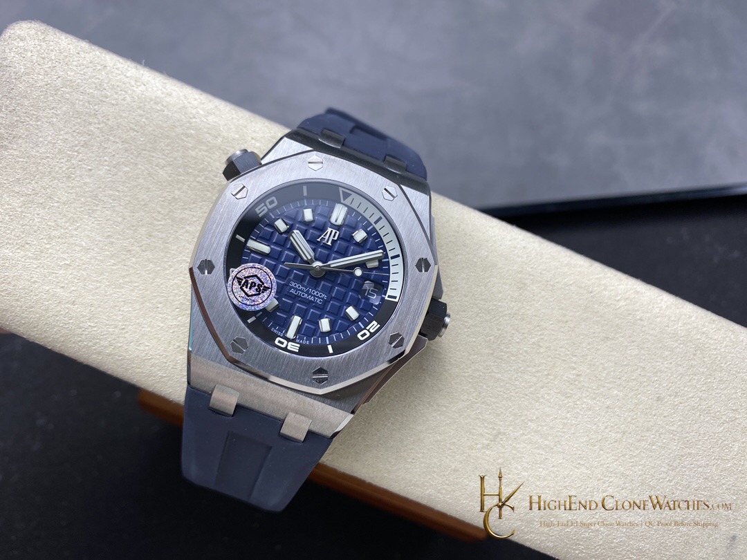 Audemars Piguet Royal Oak Offshore 15720 Blue Dial super clone watch side case profile