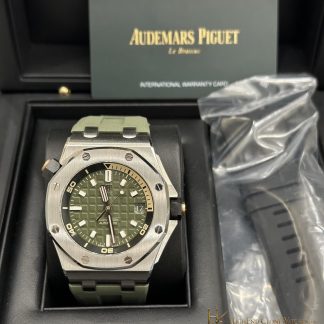 Audemars Piguet Royal Oak Offshore 15720 Green Dial super clone watch front view