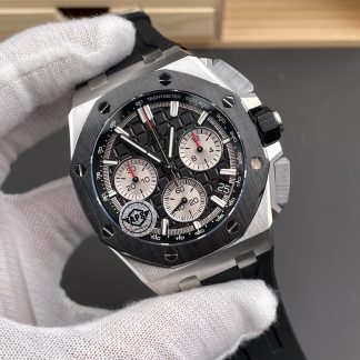 Audemars Piguet Royal Oak Offshore Black Dial 26420 Selfwinding Chronograph super clone watch dial detail