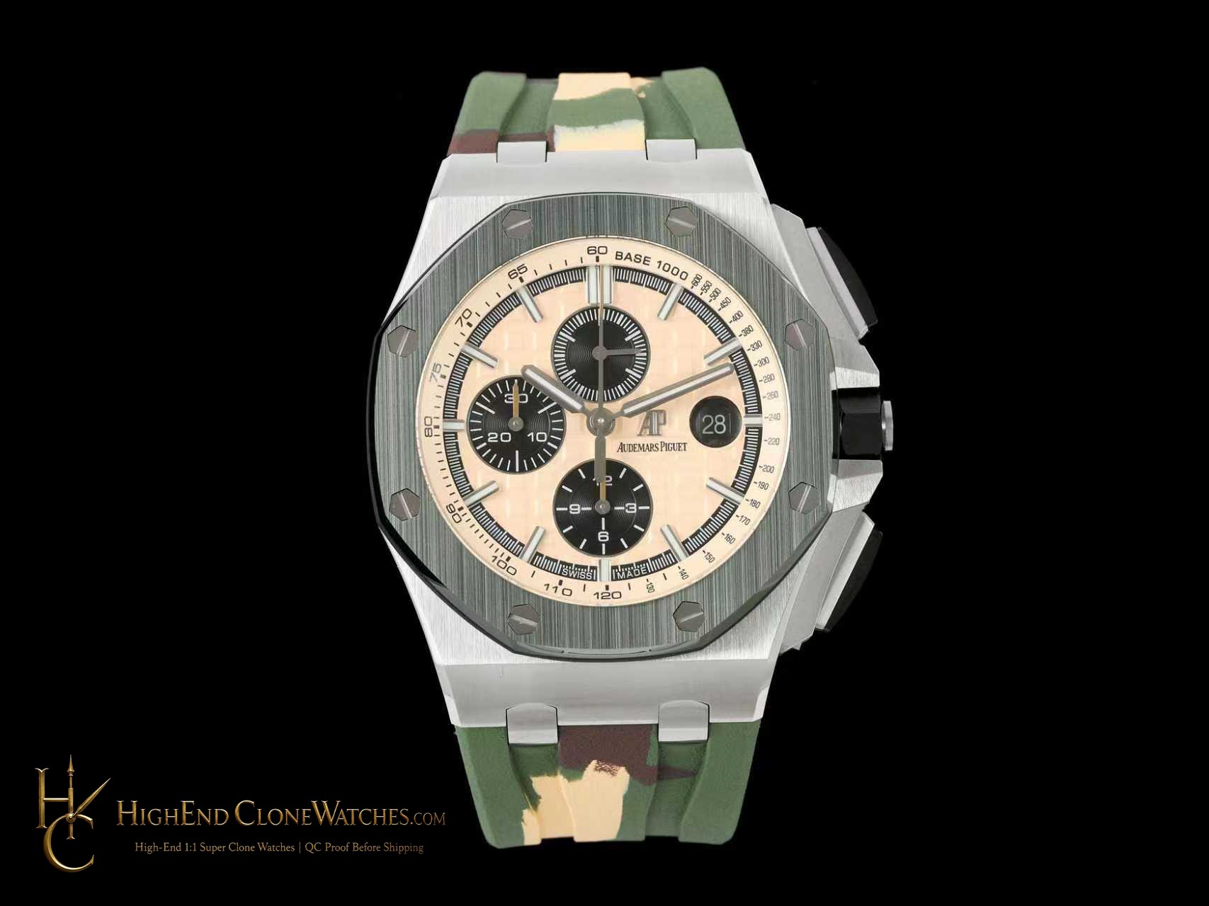 Audemars Piguet Royal Oak Offshore Chronograph Champagne Dial 26400SO 44mm super clone watch front view