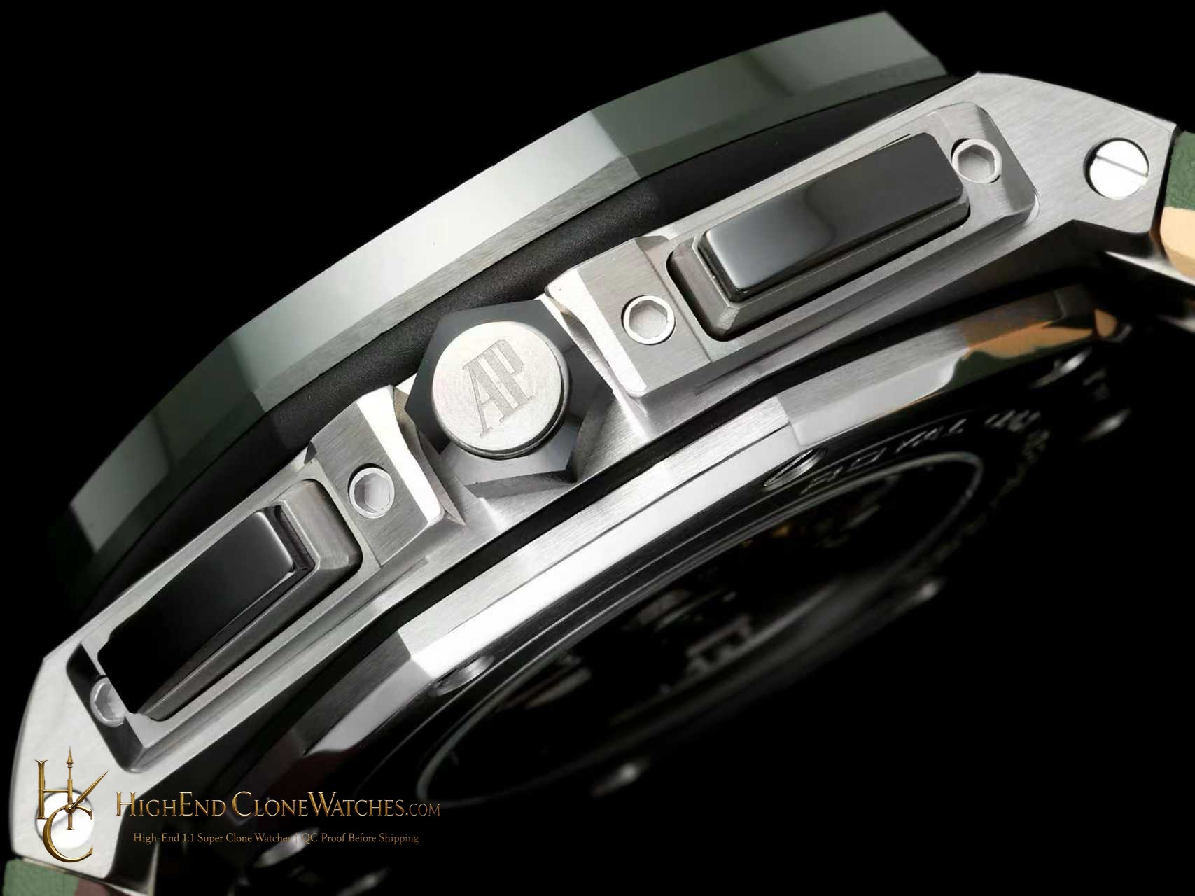 Audemars Piguet Royal Oak Offshore Chronograph Champagne Dial 26400SO 44mm super clone watch clasp detail