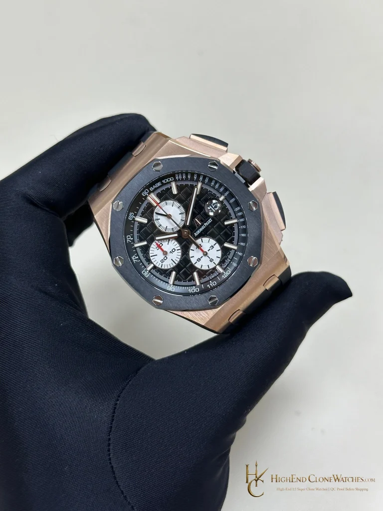 Audemars Piguet Royal Oak Offshore Chronograph Rose Gold 26400RO 44mm super clone watch dial detail