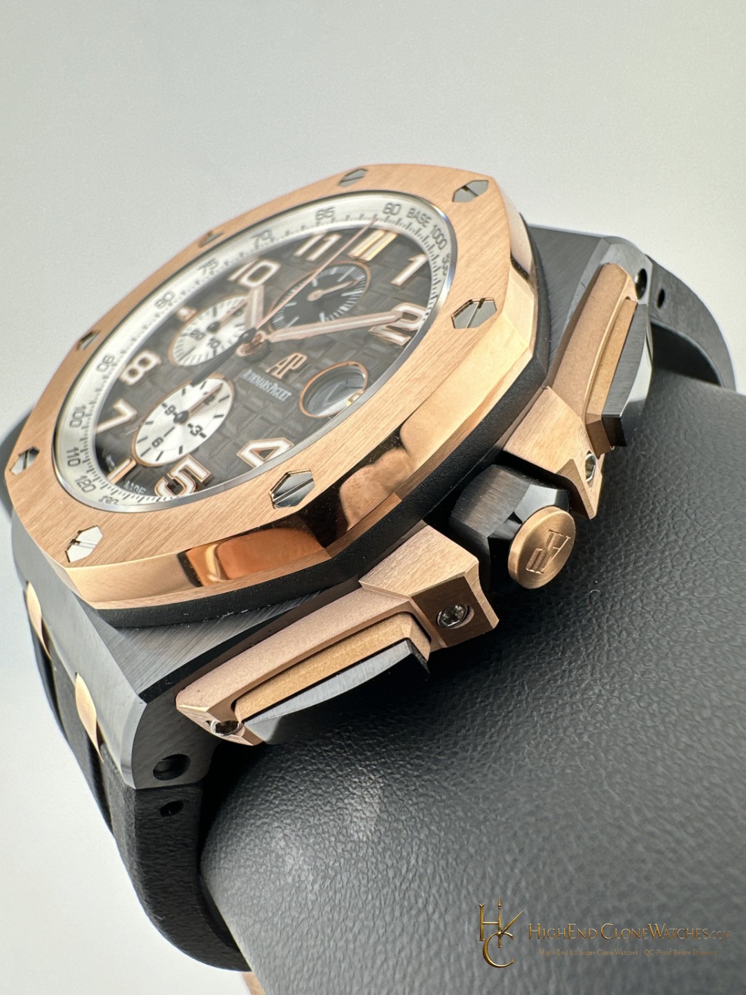 Audemars Piguet Royal Oak Offshore Chronograph Rose Gold 26405NR 44mm super clone watch bracelet or strap fit