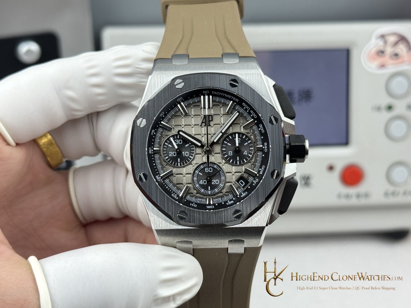 Audemars Piguet Royal Oak Offshore Dial 26420 Selfwinding Chronograph super clone watch bezel detail