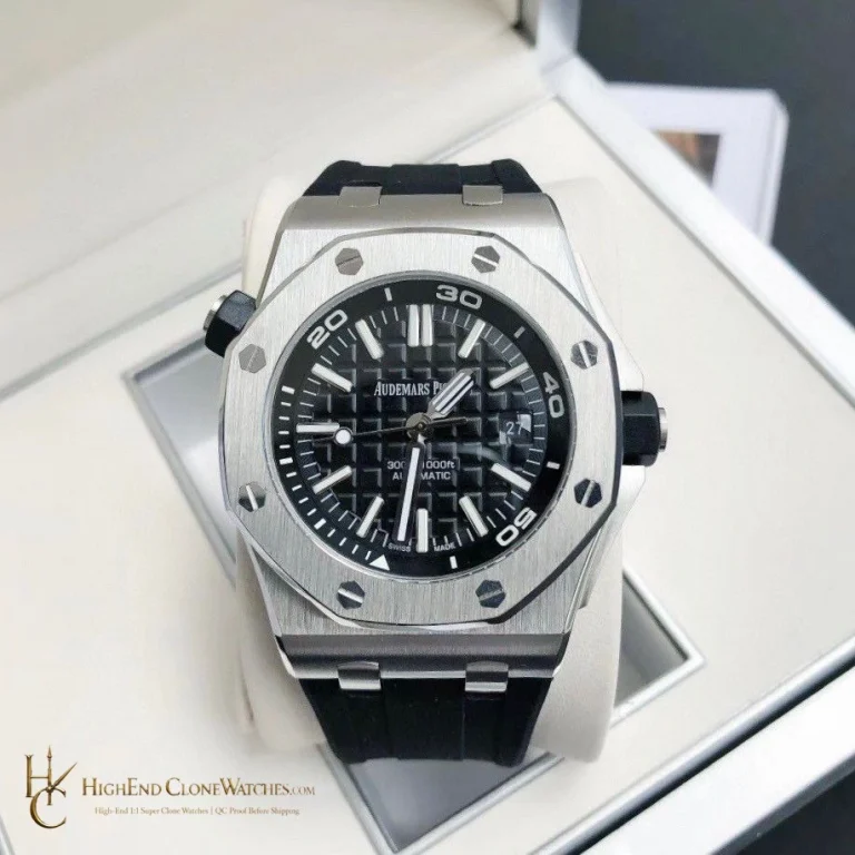 Audemars Piguet Royal Oak Offshore Diver 15710 Black Dial super clone watch front view