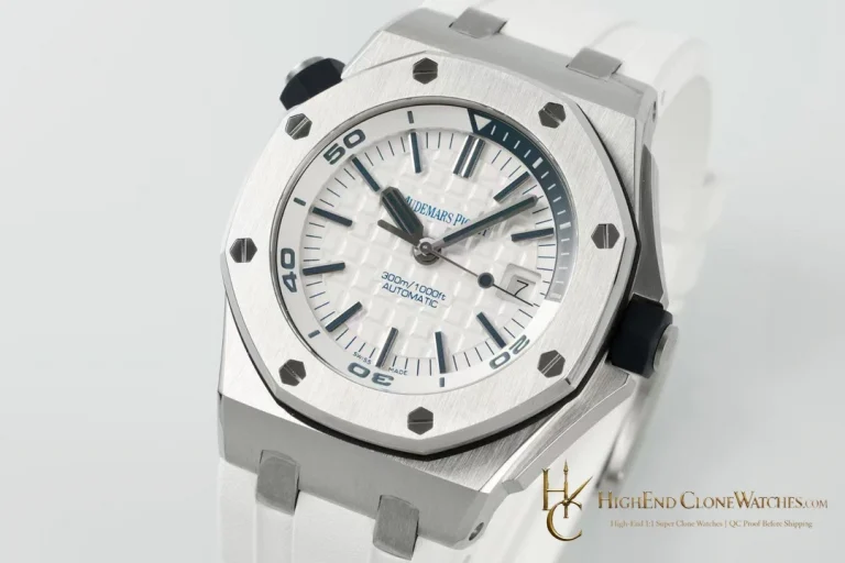 Audemars Piguet Royal Oak Offshore Diver 15710 White Dial super clone watch dial detail