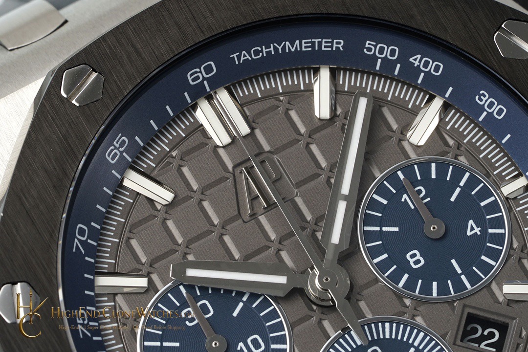 Audemars Piguet Royal Oak Offshore Grey Dial 26420 Selfwinding Chronograph super clone watch side case profile