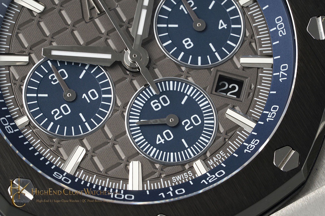 Audemars Piguet Royal Oak Offshore Grey Dial 26420 Selfwinding Chronograph super clone watch bracelet or strap fit